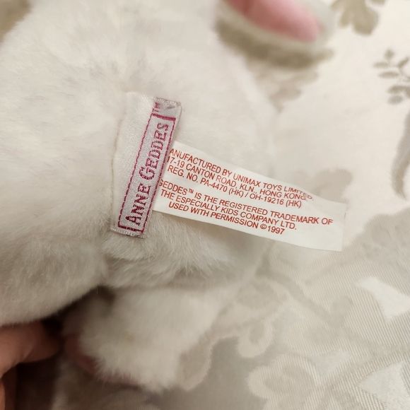 Anne Geddes Baby Bunnies Baby Doll Bunny Collectible Vintage 1997 With Tag - Picture 6 of 8